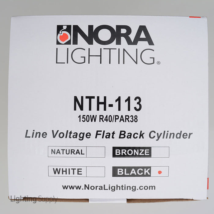 Nora Black H-Style Flatback Cylinder With Black Baffle For BR40/PAR38 (NTH-113B)