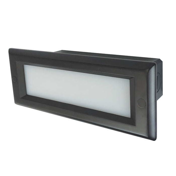 Nora Brick Die-Cast LED Step Light With Frosted Lens Faceplate 47Lm 4W 3000K Bronze 120V Dimming (NSW-842/32BZ)