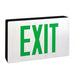 Nora Die-Cast LED Self-Diagnostic Exit Sign With Battery Backup Double-Faced Aluminum Green Letters In Black Housing (NX-616-LED/G/2F)