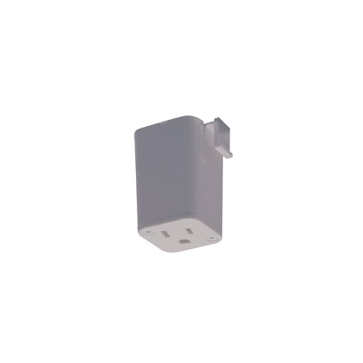 Nora Outlet Adaptor 1 Or 2-Circuit Track L-Style Silver (NT-327S/L)