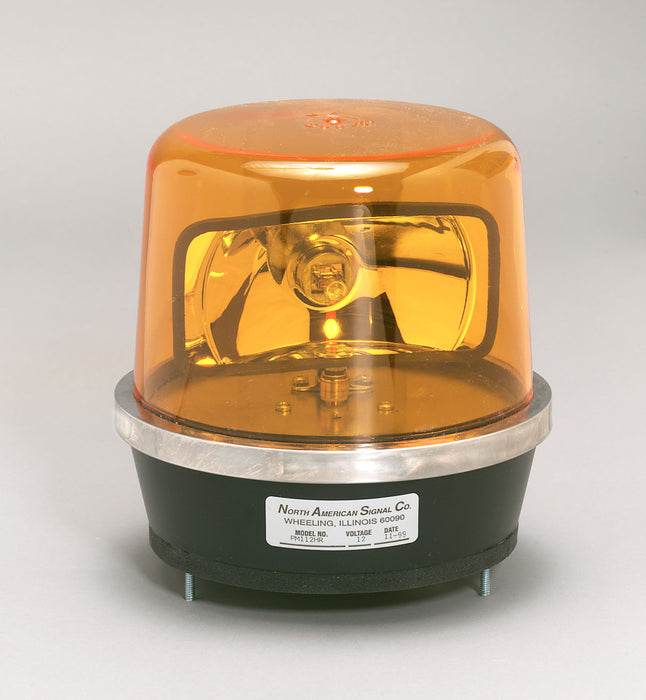 North American Signal Company 12V Amber Permanent Mount Halogen Bulb And Reflector (112HR-A)