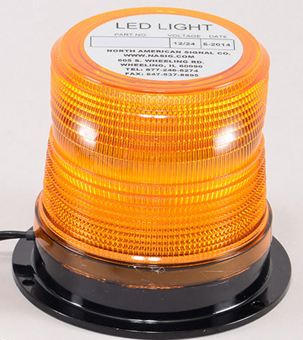 North American Signal Company 120V Amber Single Flash High Power Microburst LED Lamp (LEDFL375-ACA)