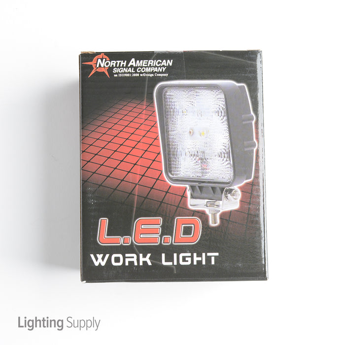 North American Signal Company 12/24V Square LED Economy Work Light Includes 5-3W LEDs (WLED-5S)