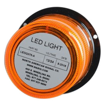 North American Signal Company 120V Amber 5 User Select Flash Patterns High Power LED Lamp (LED375-ACA)