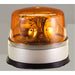 North American Signal Company 12V Amber Permanent Mount 4 LED Sealed Beam Revolving Aluminum Base (400XLED-A)