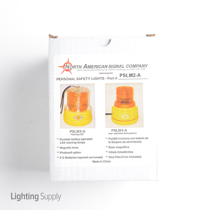 North American Signal Company 24 LED Flashing Amber Personal Safety Light Magnet Mount Photocell (PSLM2-A)