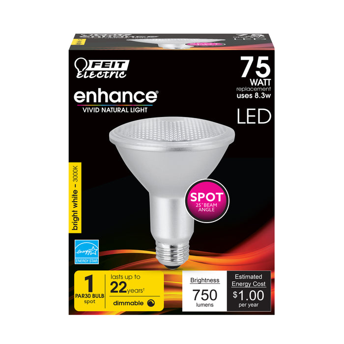 Feit Electric 8.3W Bright White 3000K PAR30 Dimmable Enhance Reflector LED Bulb (PAR30LDM/SP/930CA)