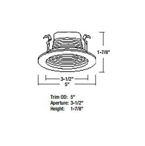 Nora 4 Inch Stepped Baffle White With White Trim R20 Maximum Bulb Diameter (NS-40)