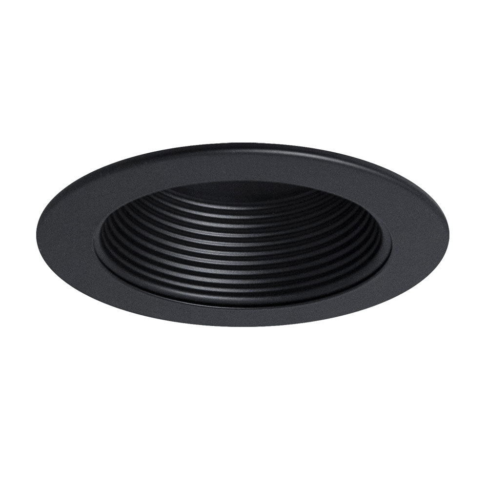 Nora NS-41B 4 Inch Stepped Baffle Black With Black Trim R20 — Lighting ...