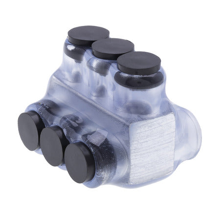NSI 3-Port Clear Dual-Sided Multi-Tap Pre-Insulated Connector 4 AWG-14 AWG 1 Per Bag (IPLD4-3CB)
