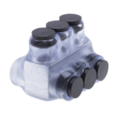 NSI 3-Port Clear Dual-Sided Multi-Tap Pre-Insulated Connector 4 AWG-14 AWG 1 Per Bag (IPLD4-3CB)