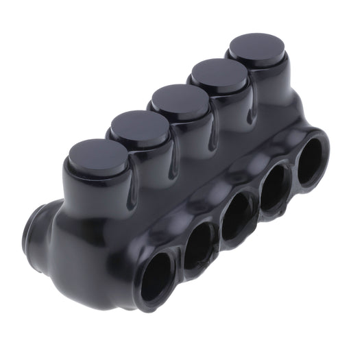 NSI 5-Port Black Dual-Sided Multi-Tap Pre-Insulated Connector 1/0 AWG-14 AWG-6 Per Pack (IPLD1/0-5)