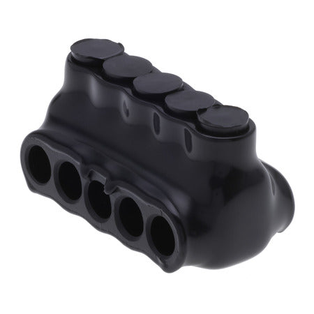 NSI 5-Port Black Dual-Sided Multi-Tap Pre-Insulated Connector 4 AWG-14 AWG-6 Per Pack (IPLD4-5)