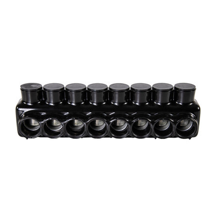 NSI 8-Port Black Dual-Sided Multi-Tap Pre-Insulated Connector 500 MCM-4 AWG 1 Per Bag (IPLD500-8B)