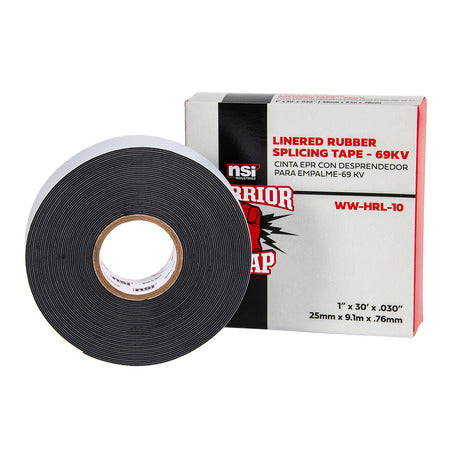 NSI High Voltage Rubber Tape With Liner 30 Foot X 1 Inch (WW-HRL-10)