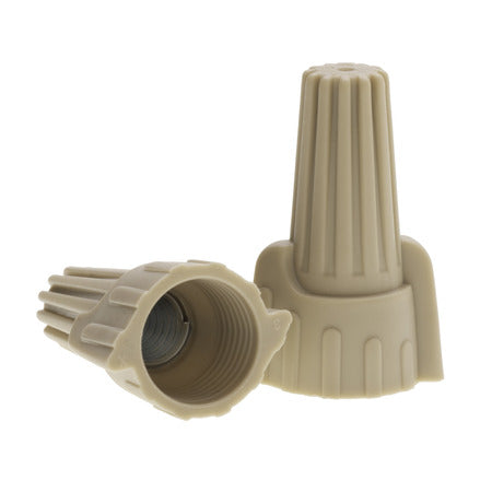 NSI Tan Winged Wire Connector With Quick-Grip Spring-500 Per Jar (WWC-T-J1)