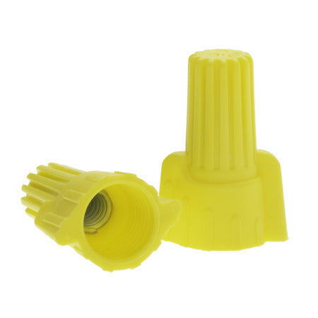 NSI Yellow Winged Wire Connector With Quick-Grip Spring-500 Per Jar (WWC-Y-J1)