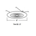 Nora 6 Inch Fresnel Lens Shower Trim White A19 Maximum Bulb Diameter (NT-23)