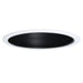 Nora 6 Inch Stepped Baffle Trim Black With White Plastic Ring BR30 Maximum Bulb Diameter (NTM-30)