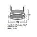 Nora 6 Inch Stepped Baffle Trim Black With White Plastic Ring BR30 Maximum Bulb Diameter (NTM-30)