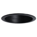 Nora 6 Inch Stepped Baffle Trim Black With Black Plastic Ring BR30 Maximum Bulb Diameter (NTM-30B)