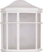 SATCO/NUVO 1-Light 10 Inch Cage Lantern Wall Fixture Die Cast Linen Acrylic Lens (60-537)