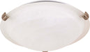 SATCO/NUVO 1-Light 12 Inch Flush Mount Tri-Clip With Alabaster Glass (60-270)