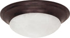 SATCO/NUVO 1-Light 12 Inch Flush Mount Twist And Lock With Alabaster Glass (60-280)