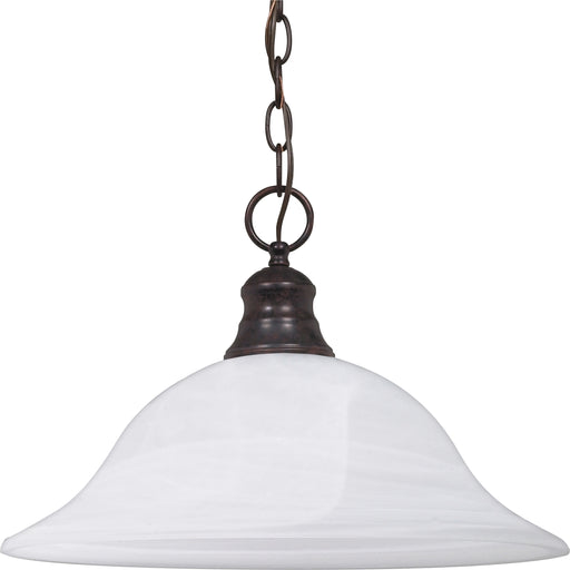 SATCO/NUVO 1-Light 16 Inch Pendant Alabaster Glass (60-391)