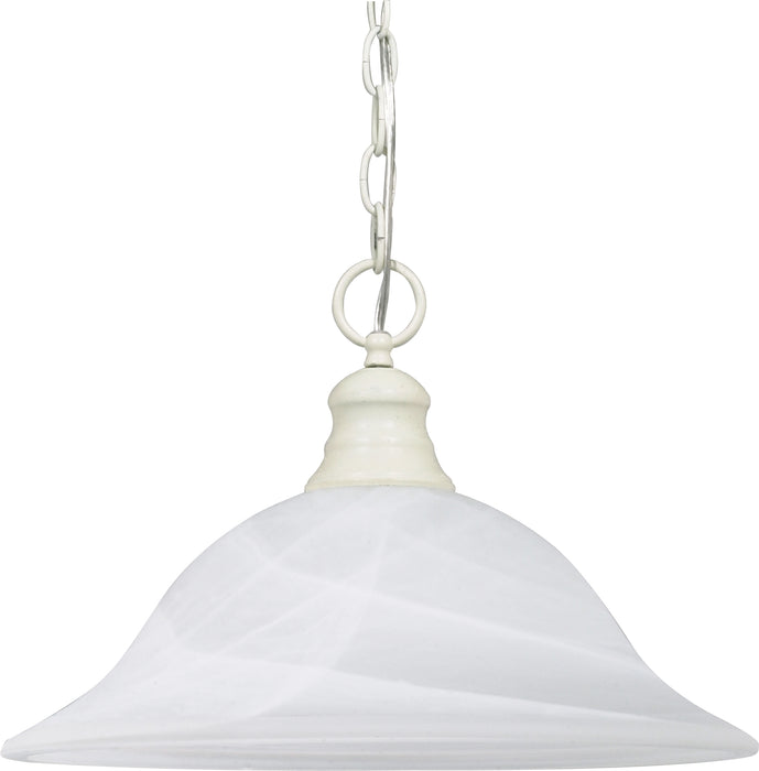 SATCO/NUVO 1-Light 16 Inch Pendant Alabaster Glass (60-393)