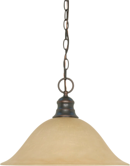 SATCO/NUVO 1-Light 16 Inch Pendant With Champagne Linen Washed Glass (60-1276)