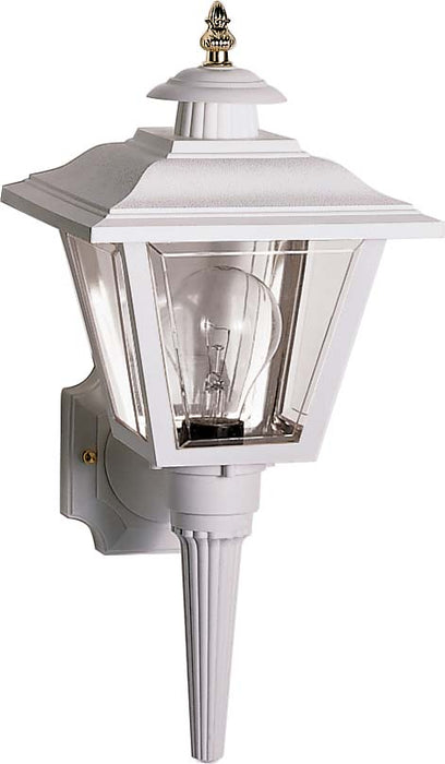 SATCO/NUVO 1-Light 17 Inch Wall Lantern Coach Lantern With Brass Trimmed Acrylic Panels (SF77-897)