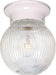SATCO/NUVO 1 Light-6 Inch-Ceiling Fixture-Clear Ribbed Ball (SF76-257)