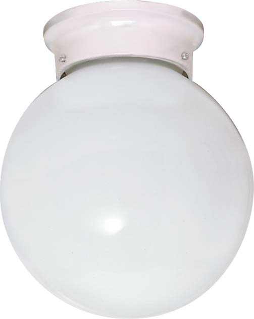 SATCO/NUVO 1-Light 6 Inch Ceiling Fixture White Ball (SF77-947)