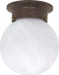 SATCO/NUVO 1-Light 6 Inch Ceiling Mount Alabaster Ball (60-259)
