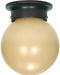 SATCO/NUVO 1-Light 6 Inch Ceiling Mount With Champagne Linen Washed Glass (60-1279)