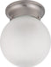 SATCO/NUVO 1-Light 6 Inch Ceiling Mount With Frosted White Glass (60-3249)