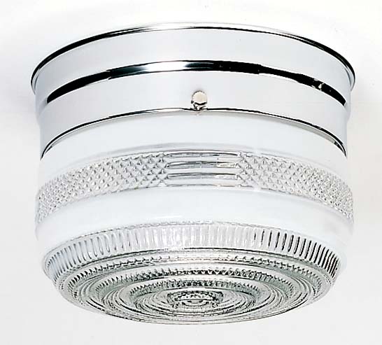 SATCO/NUVO 1-Light 6 Inch Flush Mount Small Crystal / White Drum (SF77-100)