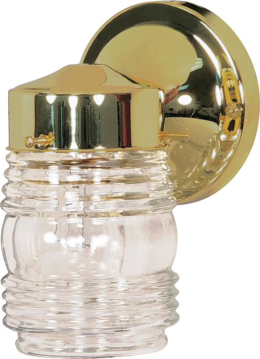 SATCO/NUVO 1-Light 6 Inch Porch Wall Mason Jar With Clear Glass (SF77-996)