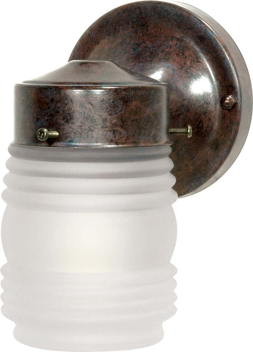 SATCO/NUVO 1-Light 6 Inch Porch Wall Mason Jar With Frosted Glass (SF76-700)