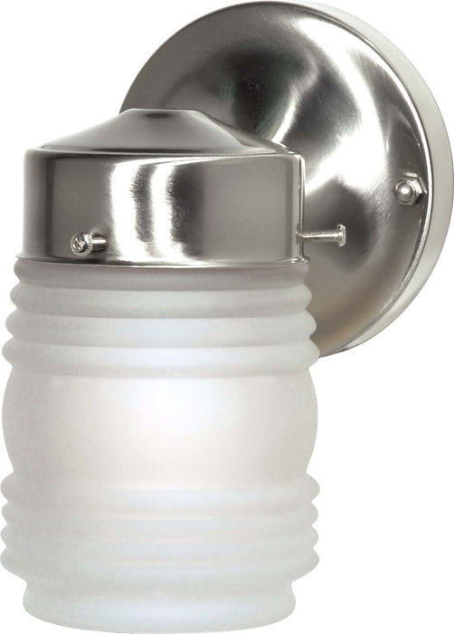 SATCO/NUVO 1-Light 6 Inch Porch Wall Mason Jar With Frosted Glass (SF76-701)