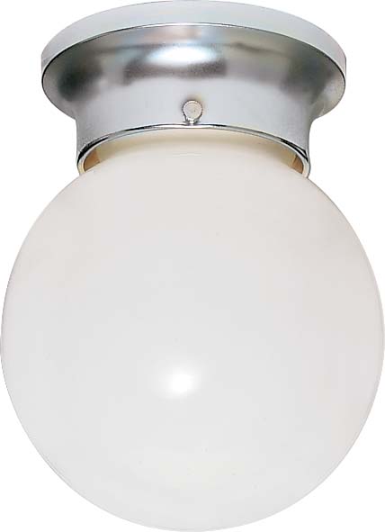 SATCO/NUVO 1-Light 8 Inch Ceiling Fixture White Ball (SF77-111)