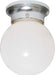 SATCO/NUVO 1-Light 8 Inch Ceiling Fixture White Ball (SF77-111)