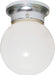 SATCO/NUVO 1-Light 8 Inch Ceiling Fixture White Ball (SF77-111)