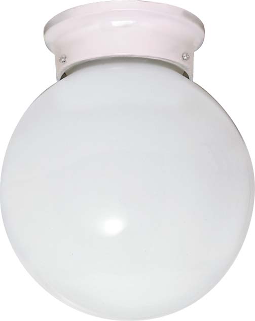 SATCO/NUVO 1-Light 8 Inch Ceiling Fixture White Ball (SF77-948)