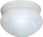 SATCO/NUVO 1 Light-8 Inch Flush Mount Small Alabaster Mushroom (SF76-612)