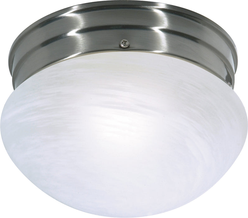 SATCO/NUVO 1-Light 8 Inch Flush Mount Small Alabaster Mushroom (SF76-671)