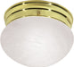 SATCO/NUVO 1-Light 8 Inch Flush Mount Small Alabaster Mushroom (SF76-672)