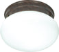 SATCO/NUVO 1 Light-8 Inch Flush Mount Small White Mushroom (SF76-600)