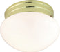 SATCO/NUVO 1-Light 8 Inch Flush Mount Small White Mushroom (SF77-059)